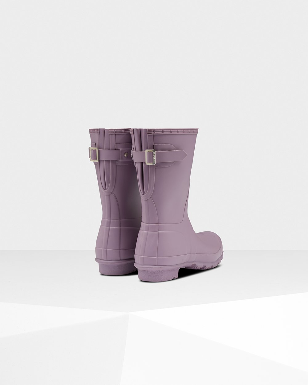 Botas de Lluvia Cortas Hunter Mujer - Original Back Adjustable - Morados - VMJWKUL-15